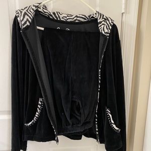 Jacket zebra and black velour